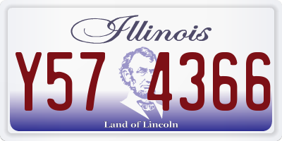 IL license plate Y574366