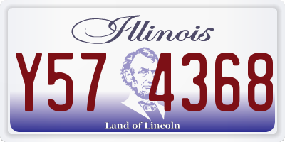 IL license plate Y574368
