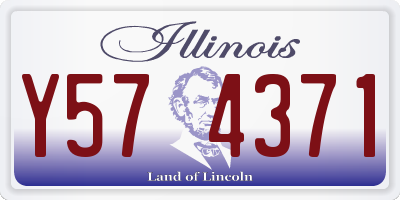 IL license plate Y574371