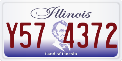 IL license plate Y574372