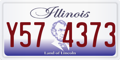 IL license plate Y574373