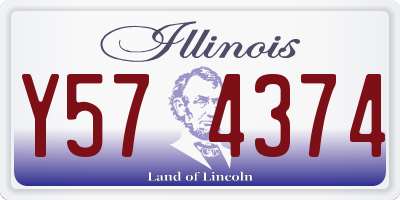 IL license plate Y574374