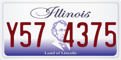 IL license plate Y574375