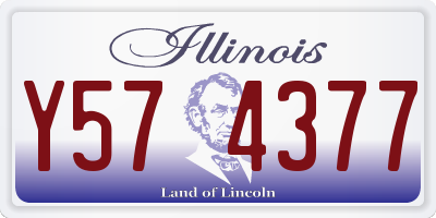 IL license plate Y574377