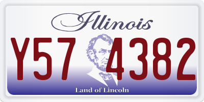 IL license plate Y574382