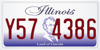 IL license plate Y574386