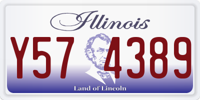 IL license plate Y574389