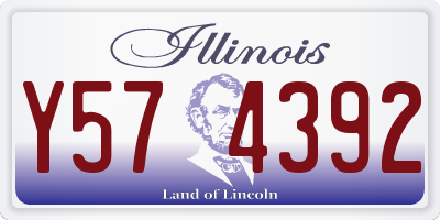 IL license plate Y574392