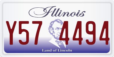 IL license plate Y574494