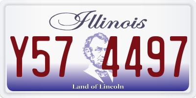 IL license plate Y574497