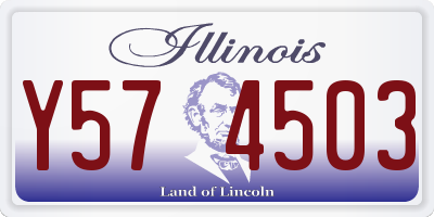 IL license plate Y574503
