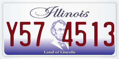 IL license plate Y574513