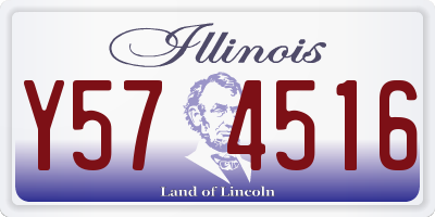 IL license plate Y574516