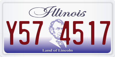 IL license plate Y574517