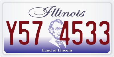 IL license plate Y574533
