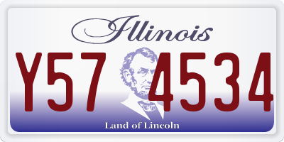 IL license plate Y574534