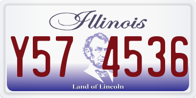 IL license plate Y574536