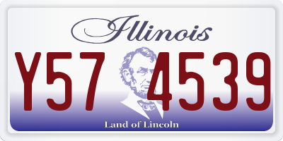 IL license plate Y574539