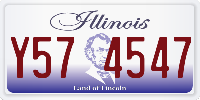 IL license plate Y574547