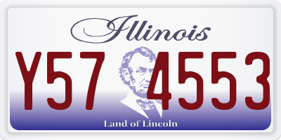 IL license plate Y574553