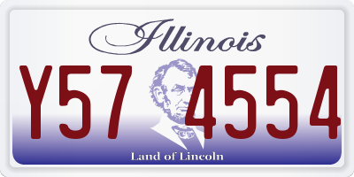 IL license plate Y574554
