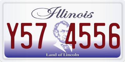 IL license plate Y574556