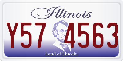 IL license plate Y574563