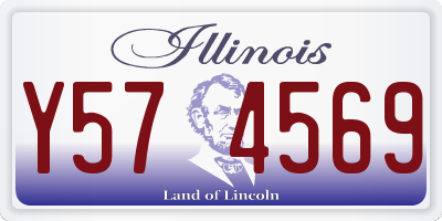 IL license plate Y574569