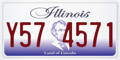 IL license plate Y574571