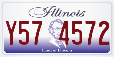 IL license plate Y574572