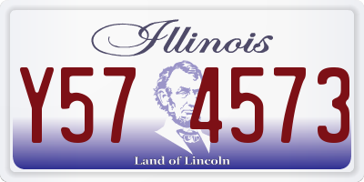 IL license plate Y574573