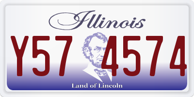 IL license plate Y574574