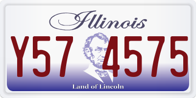 IL license plate Y574575