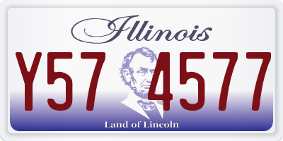 IL license plate Y574577