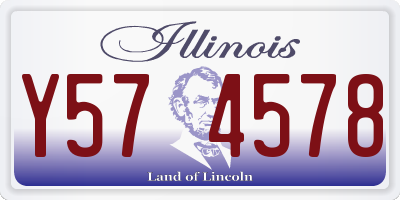 IL license plate Y574578