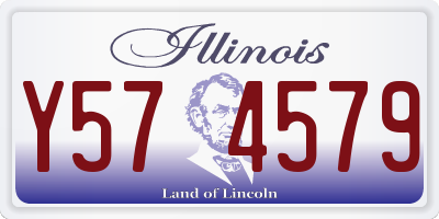 IL license plate Y574579