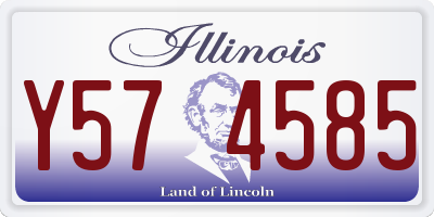 IL license plate Y574585
