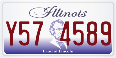 IL license plate Y574589