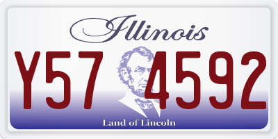 IL license plate Y574592