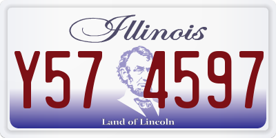 IL license plate Y574597