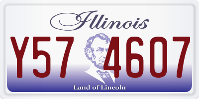 IL license plate Y574607