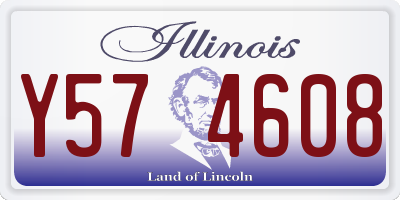IL license plate Y574608