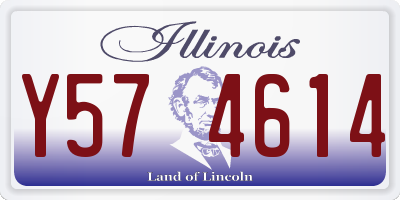 IL license plate Y574614
