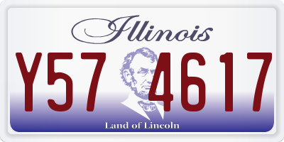IL license plate Y574617