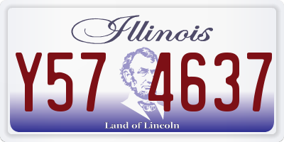 IL license plate Y574637