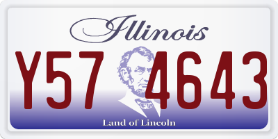 IL license plate Y574643