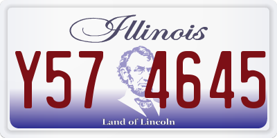 IL license plate Y574645