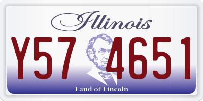 IL license plate Y574651