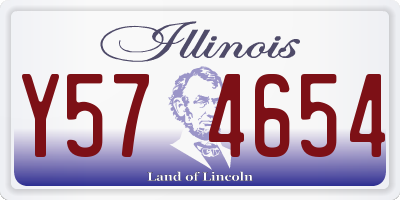 IL license plate Y574654