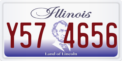 IL license plate Y574656